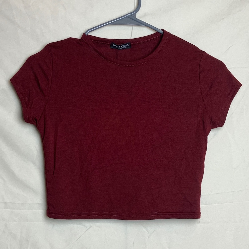 Burgundy Crop Top